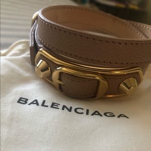 Balenciaga Leather Wrap Bracelet